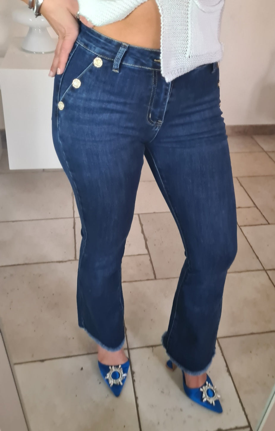 Jeans madreperla